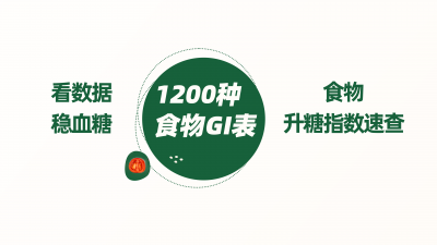 破解餐后高血糖，1200种食物血糖生成指数（GI值）帮你算好了