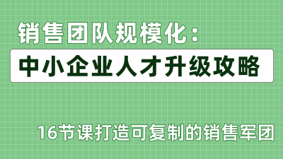 销售团队规模化：中小企业人才升级攻略