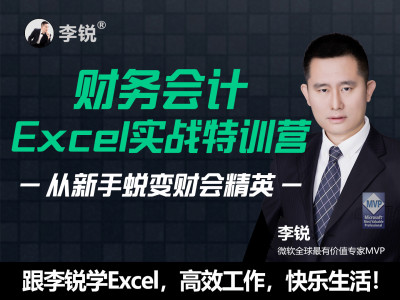 财务会计Excel实战特训营 | 从新手蜕变财会精英