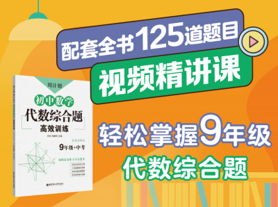 【周计划精讲课】初中数学典型代数综合题精讲课（9年级+中考）